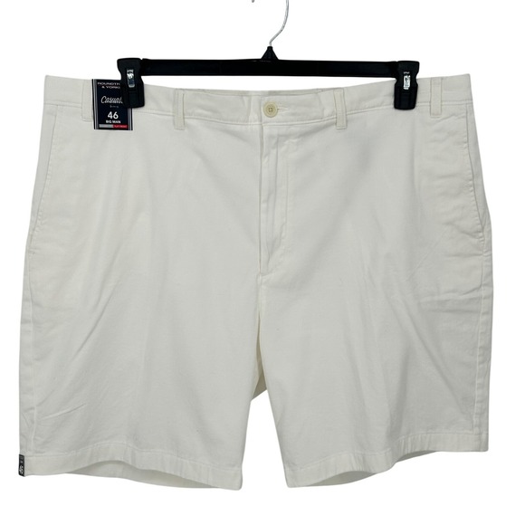 Roundtree & Yorke Other - Roundtree & Yorke Mens White Flat Front Big Man Stretch Fabric Shorts Size 46